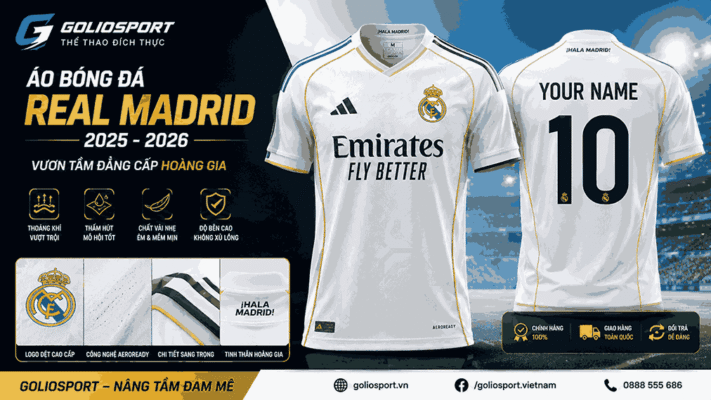 Áo Bóng Đá Real Madrid 2025-2026
