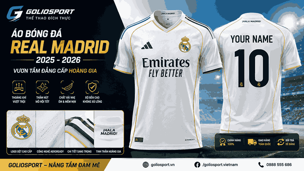 Áo Bóng Đá Real Madrid 2025-2026
