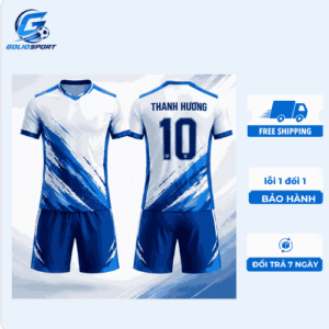 Áo đá bóng in theo yêu cầu xanh blue-Golio Sport