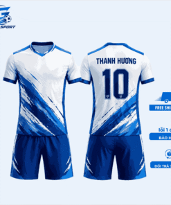 Áo đá bóng in theo yêu cầu xanh blue-Golio Sport