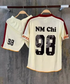 Alternative view of Bộ Quần Áo Bóng Đá Xoáy Kem In Tên Số Theo Yêu Cầu Chất Thun Mè Co Giãn Thoáng Mát
