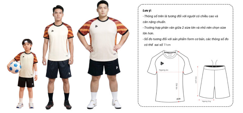 Thông số áo đá bóng Goliosport
